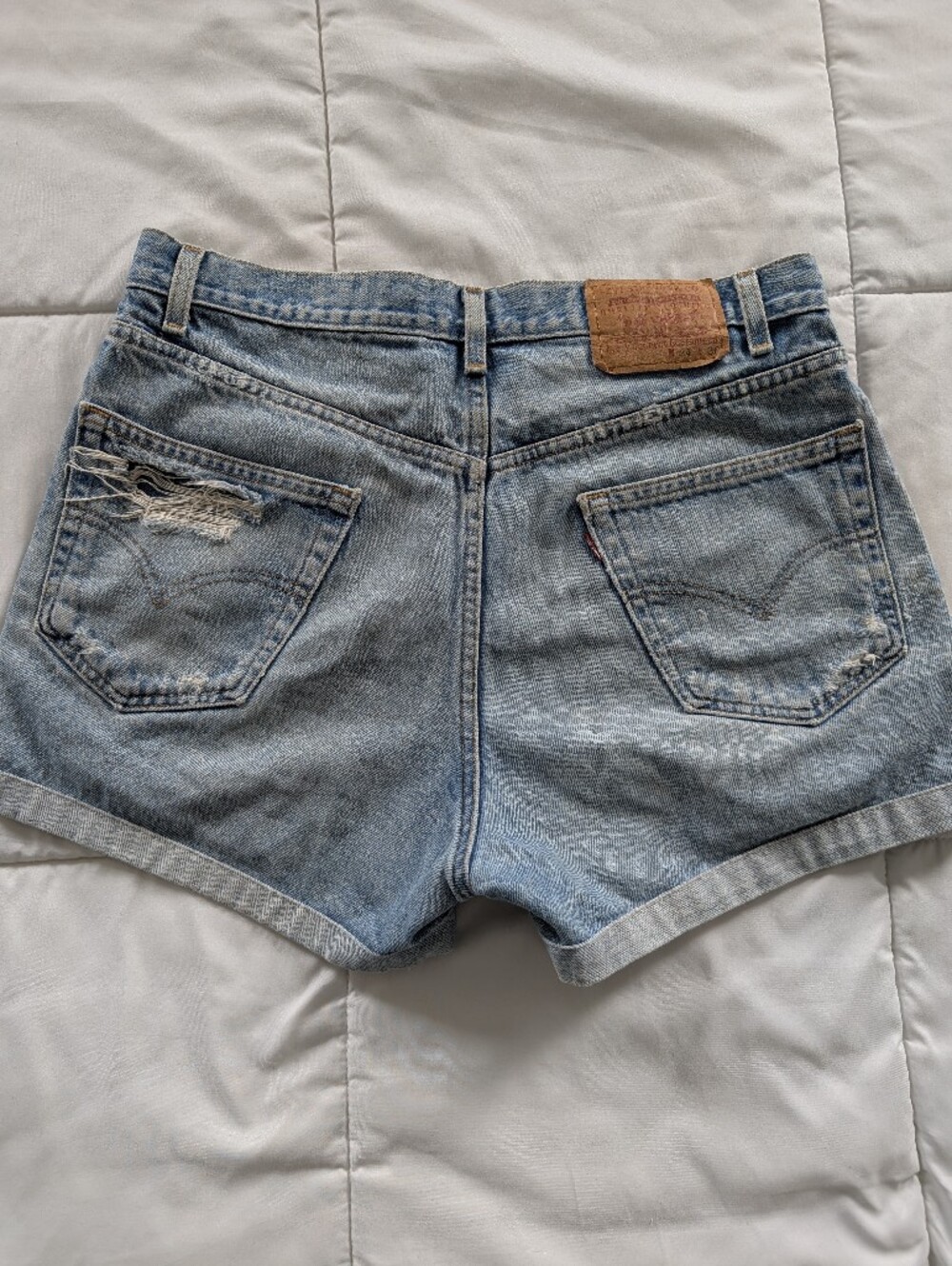 Women's Levis High Rise Distressed Shorts - Picture 2 of 6